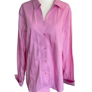 JONES NEW YORK SIGNATURE NON IRON BUTTON DOWN BLOUSE. SIZE 16